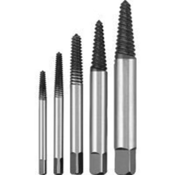 Black+Decker 16270 Screw Extractor Set, 5-Piece, For Power Tools, Black & Decker, Mfr#: 16270